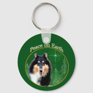 Collie (grov) Peace Nyckelring