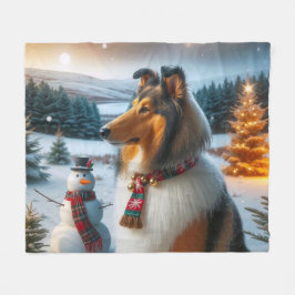 Collie Holiday Fleecefilt