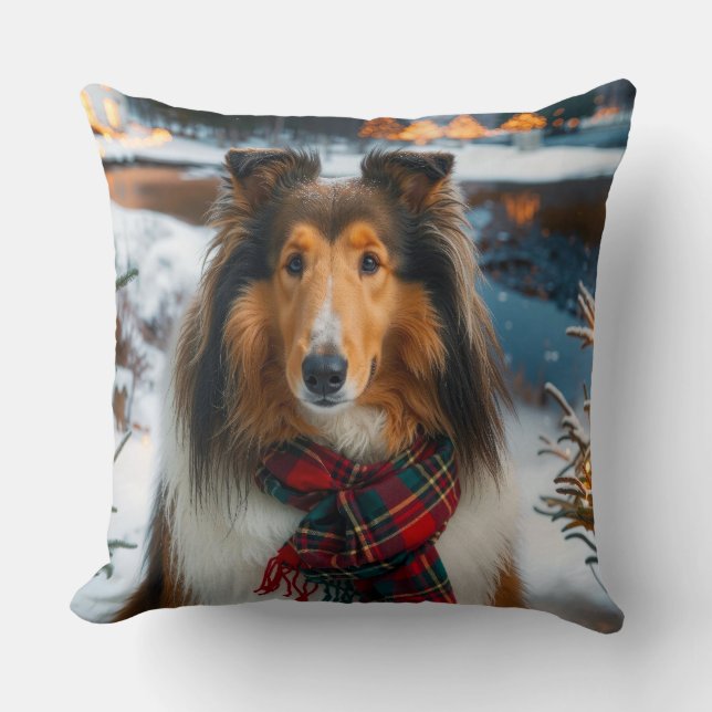 Collie Holiday  Kudde (Framsida)