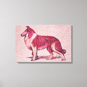 Collie hund canvastryck