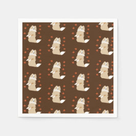 Collie Hund, Höst löv Pappersservett