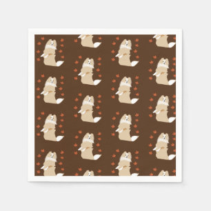 Collie Hund, Höst löv Pappersservett