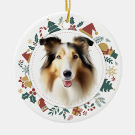 Collie Hund jul Bilder Wandee Julgransprydnad Keramik