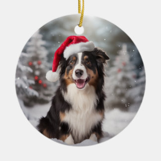 Collie Hund jul Keepsaké Julgransprydnad Keramik