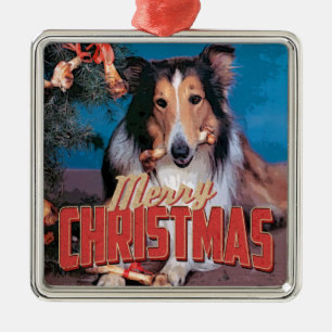Collie Hund jul Metall Ornament