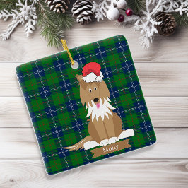 Collie Hund jultomten Pet Ornament