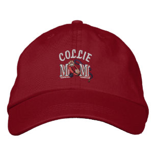 Collie Hund Mamma Broderad Keps