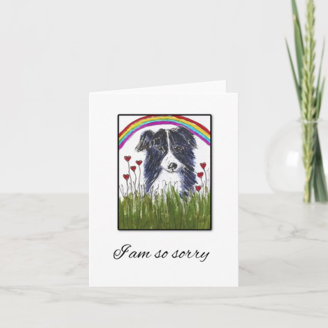 Collie Hund Pet Sympathy Card Kort (Framsida)