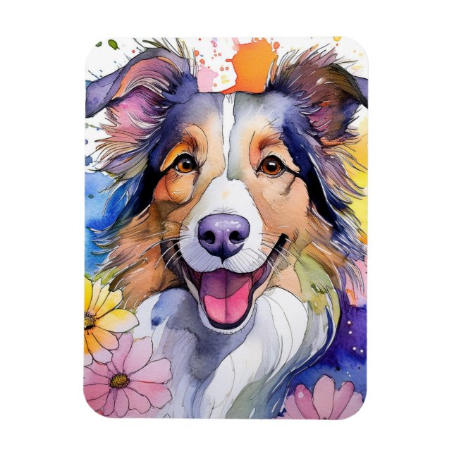 Collie Hund Photo Magnet (Vertikal)
