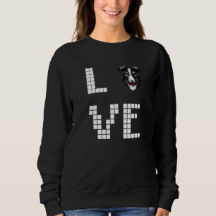 Collie Hund Pixelkonst T Shirt