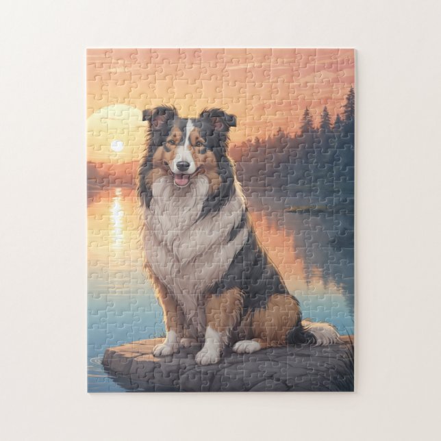 Collie hund pussel (Vertikal)