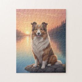 Collie hund pussel
