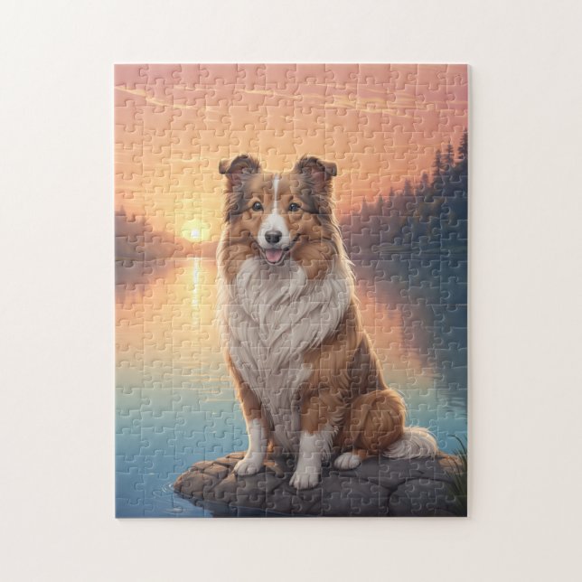 Collie hund pussel (Vertikal)