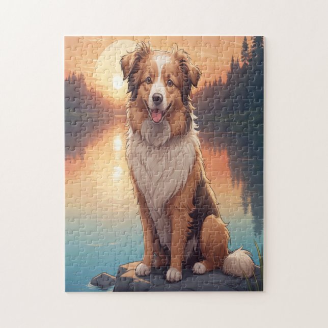 Collie hund pussel (Vertikal)