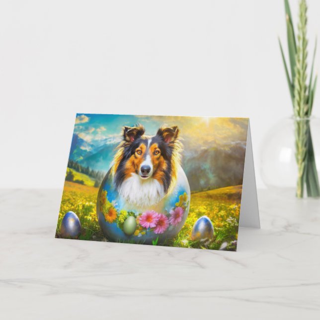 Collie hund Vikta Holiday Card Helgkort (Framsida)
