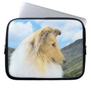 Collie in Mountains (Rough) Painting (Konst) - Hun Laptop Fodral