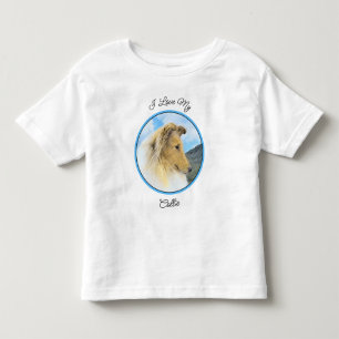 Collie in Mountains (Rough) Painting (Konst) - Hun T Shirt