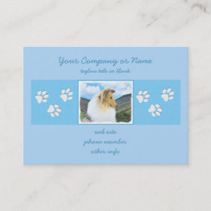 Collie in Mountains (Rough) Painting (Konst) - Hun Visitkort