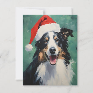 Collie jul julkort