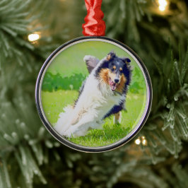 Collie Julgransprydnad Metall