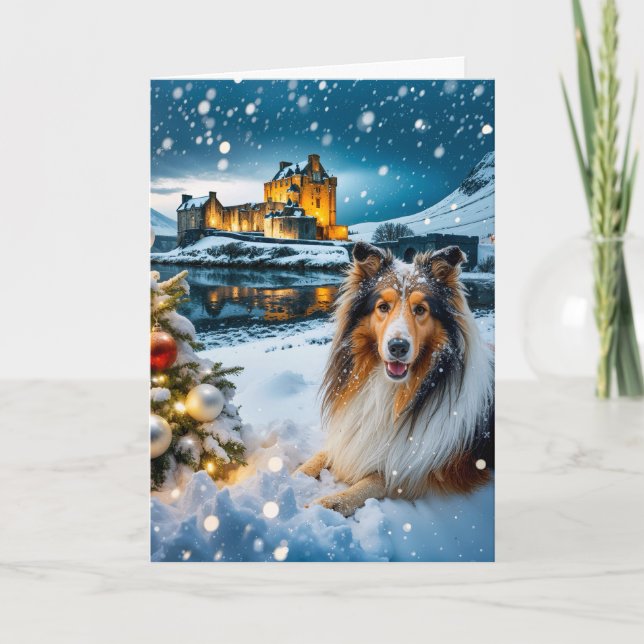 Collie julkort helgkort (Framsida)