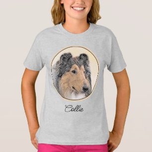 Collie-målning (rå) - Cute Original Hund Art. T Shirt