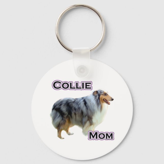 Collie Mamma 4 - Nyckelkedja Nyckelring (Framsida)