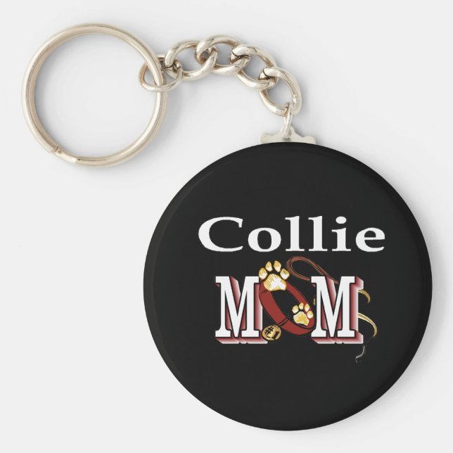 collie mamma Keychain Nyckelring (Framsidan)