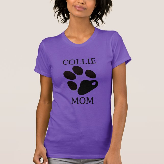 Collie Mom T Shirt (Framsida)