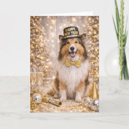 Collie Nyårskort - Gott Nytt År Hund Helgkort
