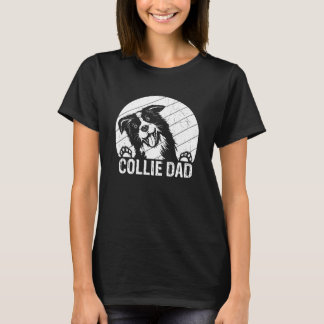 Collie pappa collie hundar pappa som går hundar pa t shirt