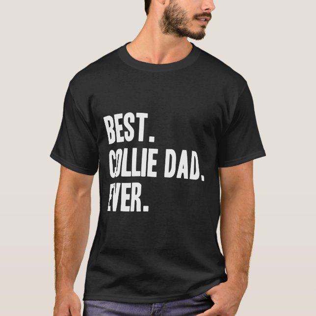 Collie Pappa Funny Pet Gräns Collie Print Clothing T Shirt (Framsida)