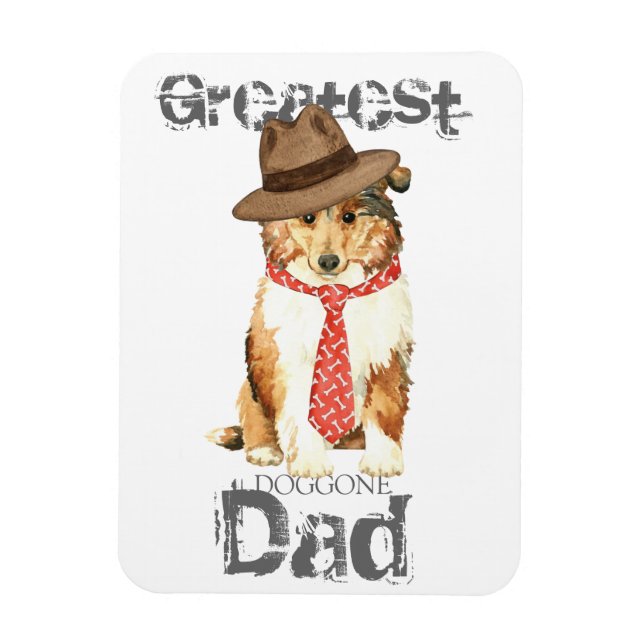 Collie Pappa Magnet (Vertikal)