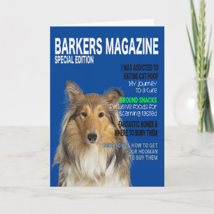 Collie Parody Magazine Cover Card Kort