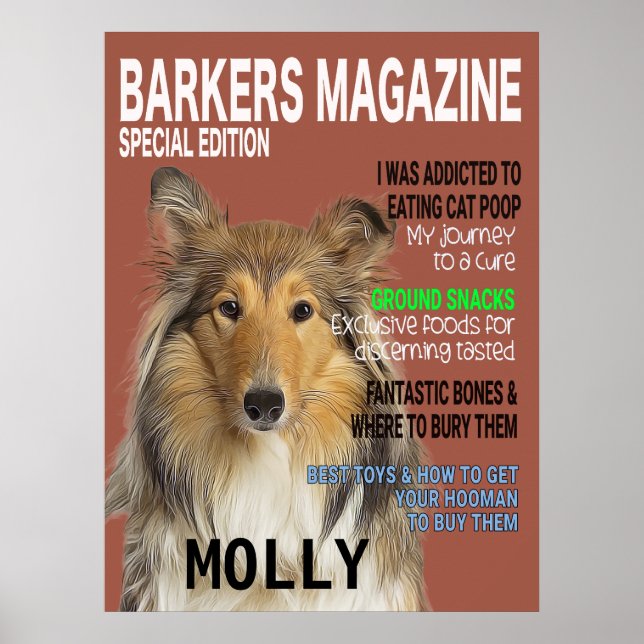 Collie Parody Magazine Cover Poster (Framsidan)