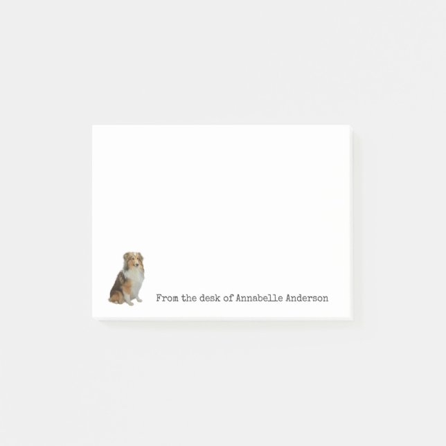 Collie Personalize Notes Post-it Block (Framsida)