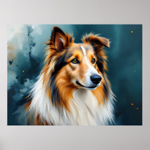 Collie Porträtt Poster