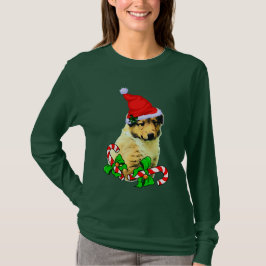 Collie Puppy jul Merry T Shirt