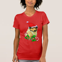 Collie Puppy jul Merry T Shirt
