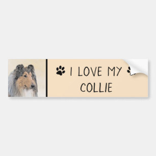 Collie (rå) - Cute Original Hund Art Bildekal