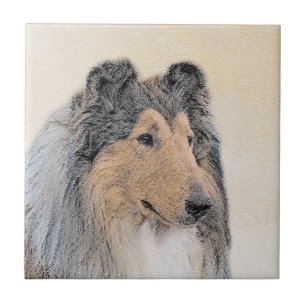 Collie (rå) - Cute Original Hund Art Kakelplatta