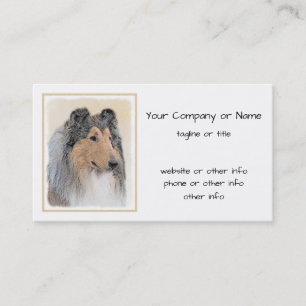Collie (rå) - Cute Original Hund Art Visitkort