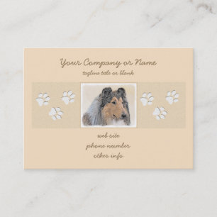Collie (rå) - Cute Original Hund Art Visitkort