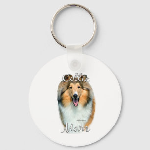 Collie (råa) Mamma 2 Nyckelring