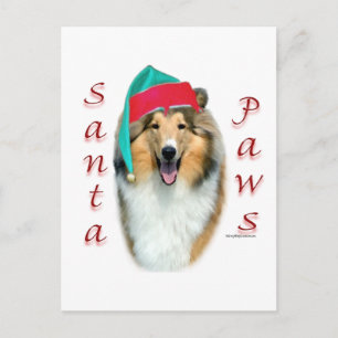 Collie (råa) Santa Tassar Helg Vykort