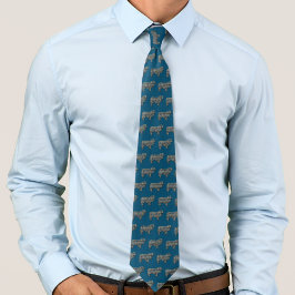 Collie Rough Hund Gult & Black Grid Blue Tie Slips
