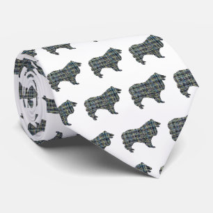 Collie Rough Hund Gult & Black Grid White Tie Slips