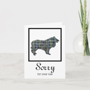 Collie Rough Hund Pet Sympathy Card Kort