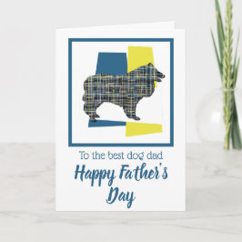 Collie Rough Hund TriColor Far's Day Card Kort