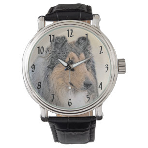 Collie (rough) Painting (grov) - Cute Original Hun Armbandsur